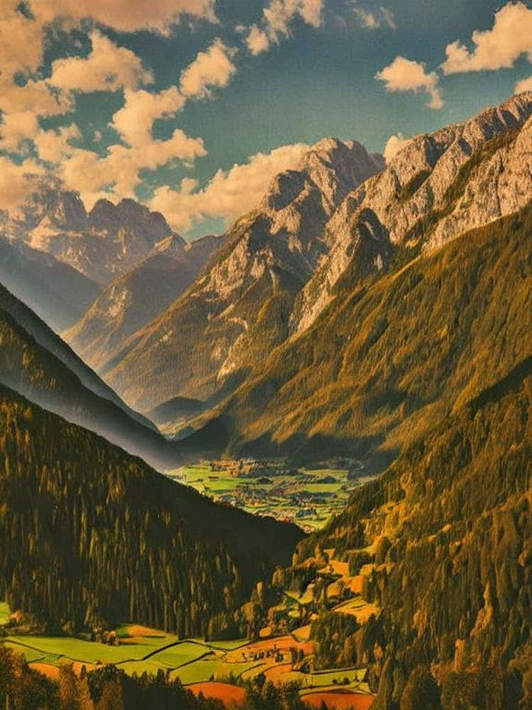 Berchtesgaden National Park Germany Vintage Poster