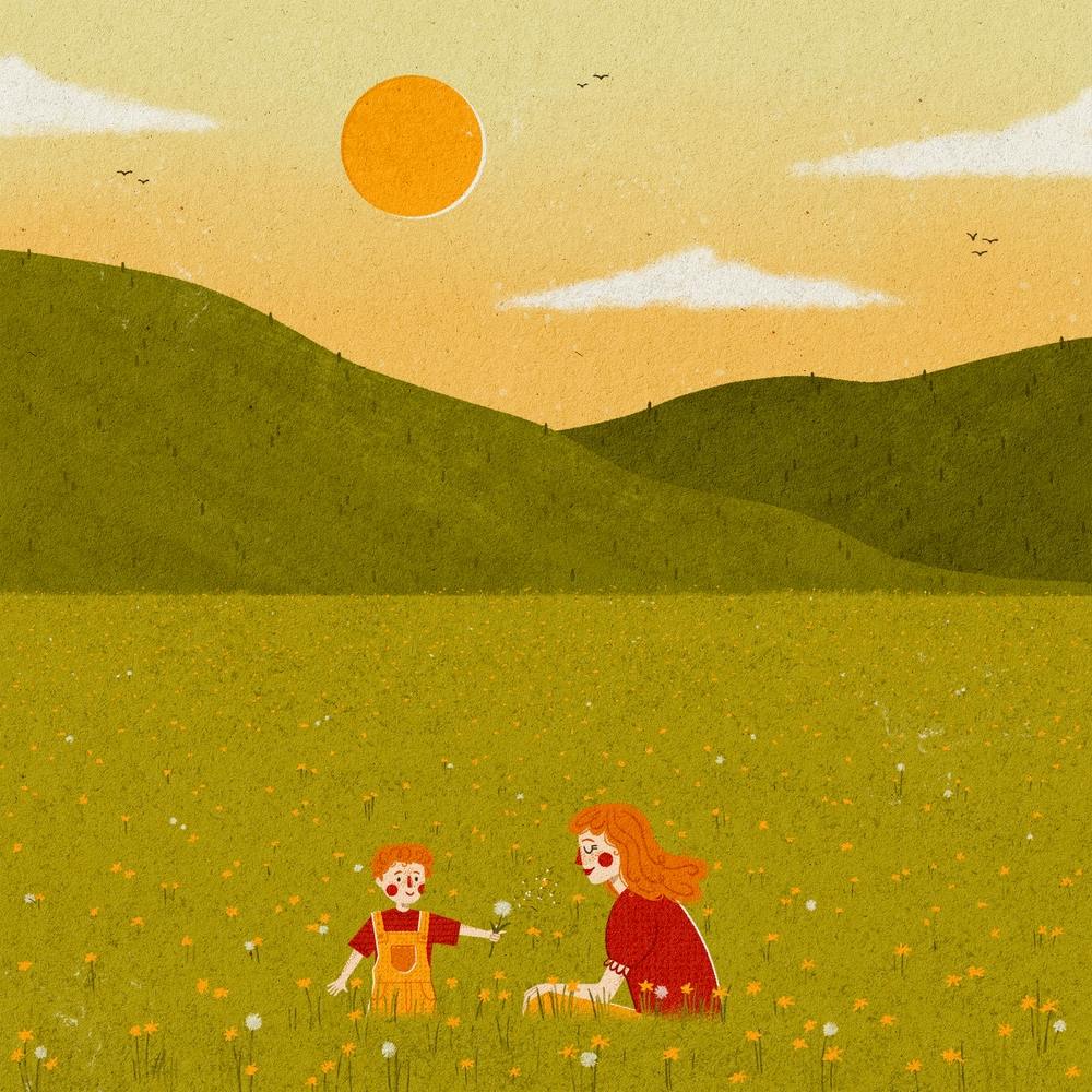 Mother And Child Field Square