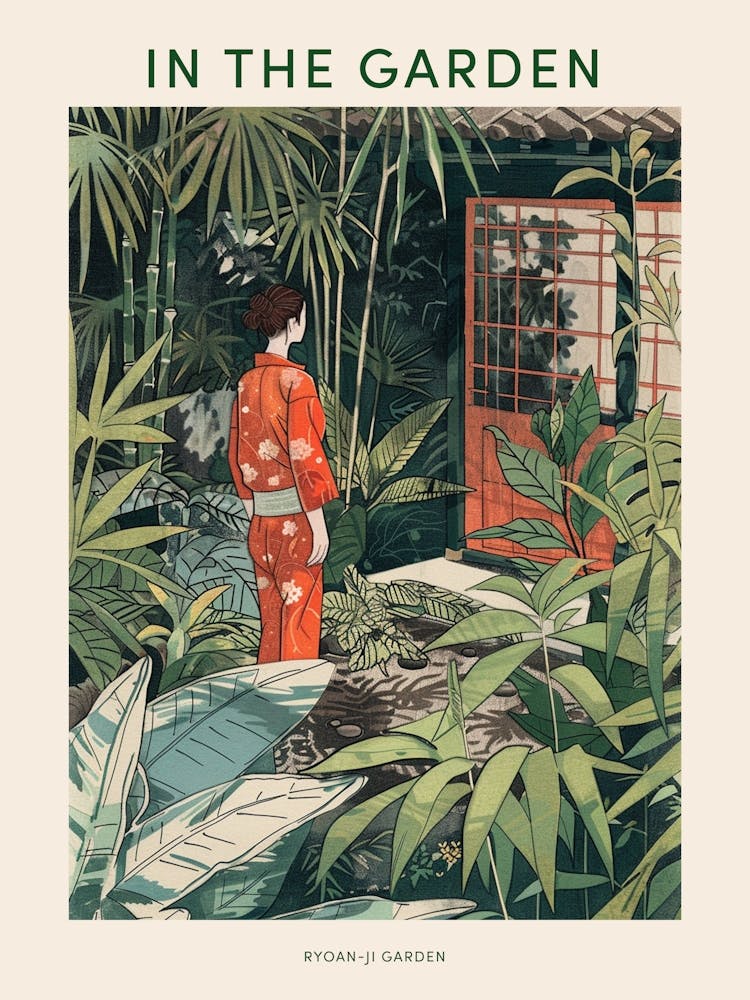 In The Garden Poster Ryoan Ji Garden Japan 11