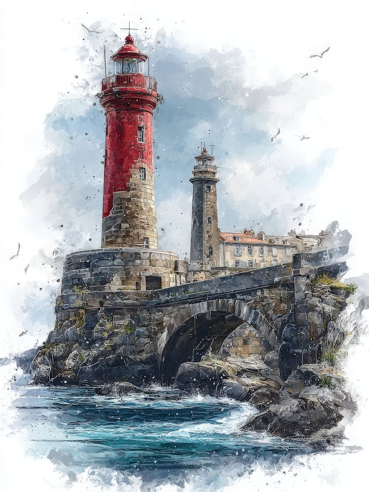 Aihrgdesign Isolated Watercolor Painting Of European Lighthou E674d3e1 Aed6 4708 A7c8 Bd9d964a674d 3