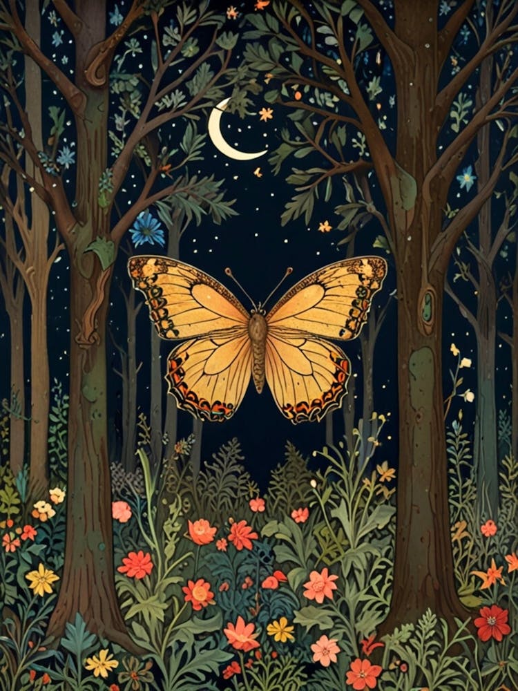 William Morris Butterfly In The Forest 2