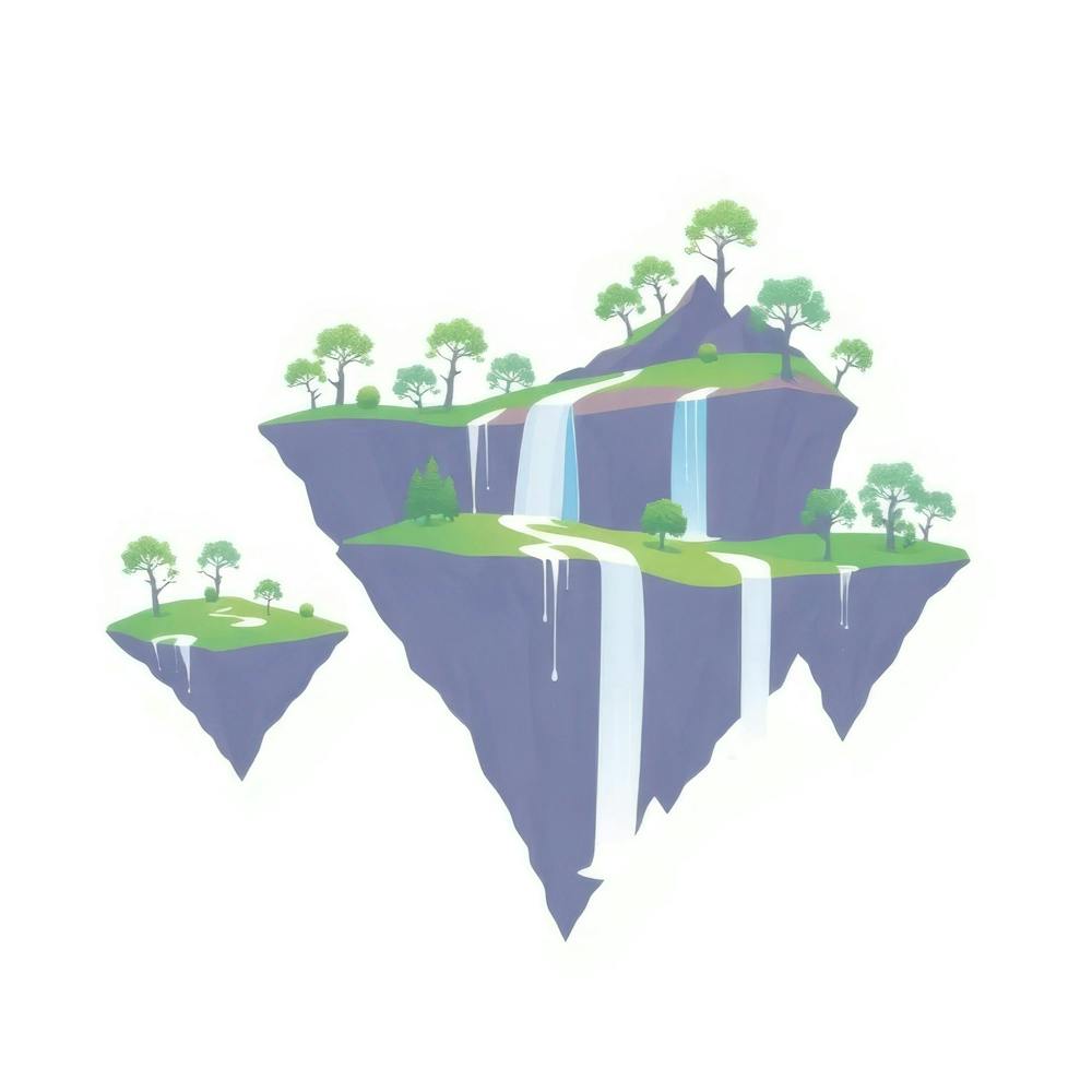 Waterfalls And Trees