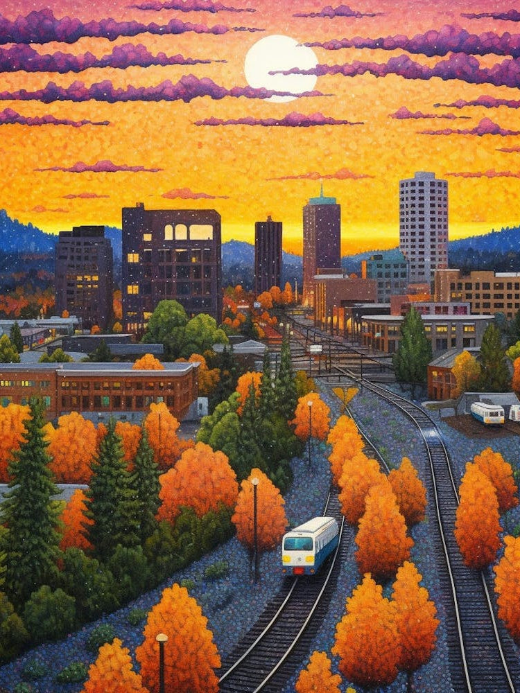 Spokane Washington Pixel Art 13