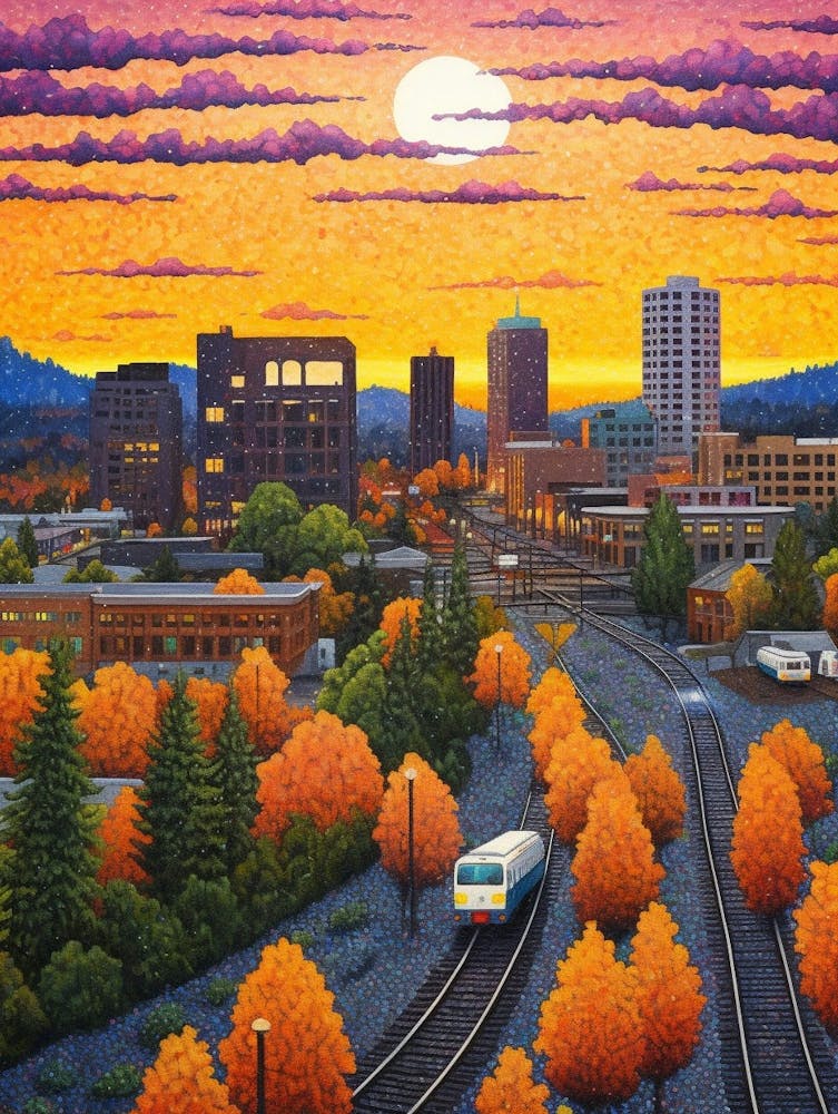 Spokane Washington Pixel Art 13