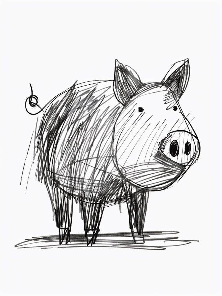 B&W Pig