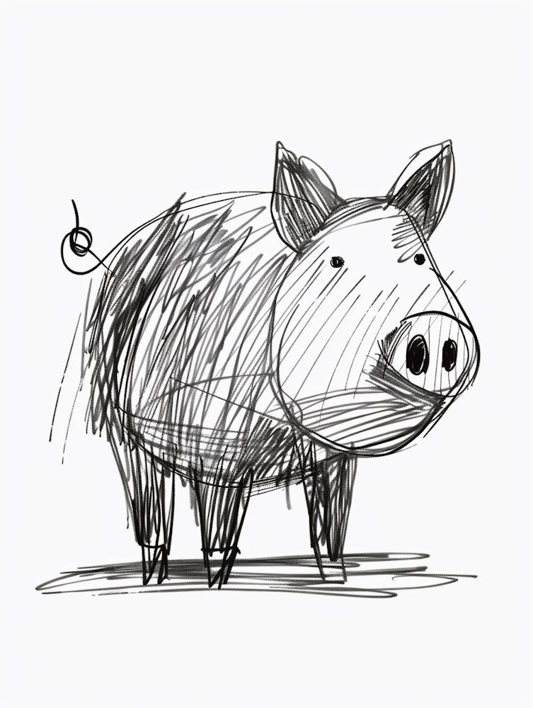 B&W Pig