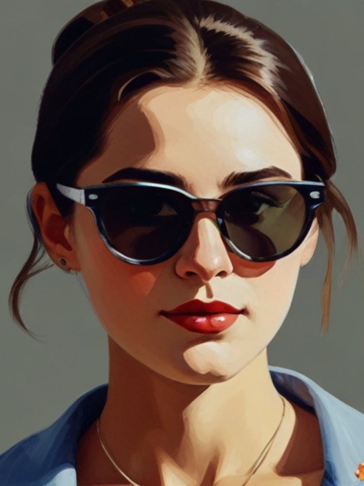 Portrait Of A Woman With Sunglasses