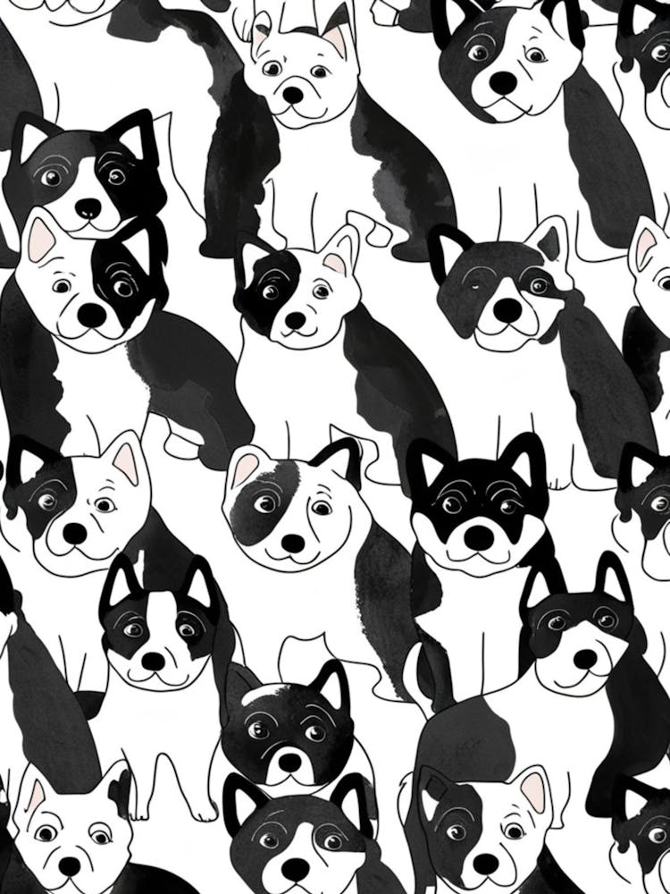 Black And White Dogs 2