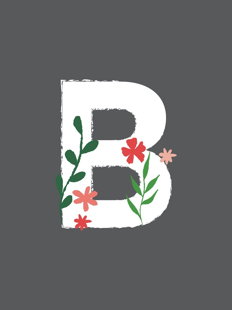 Bedroom Decor White Floral Letters 02