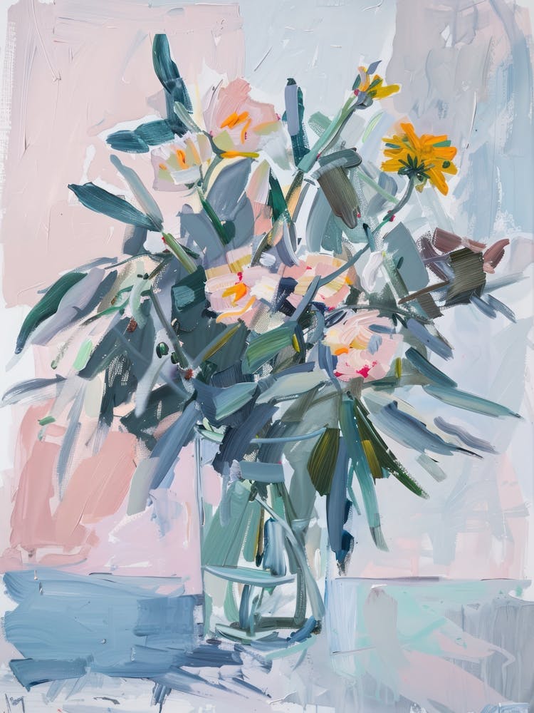 A World Of Flowers Marigold 3 Painting