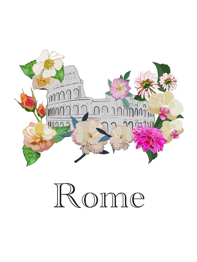 Rome hand drawn illustration