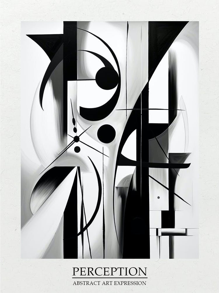 Perception Abstract Black And White 4 Poster