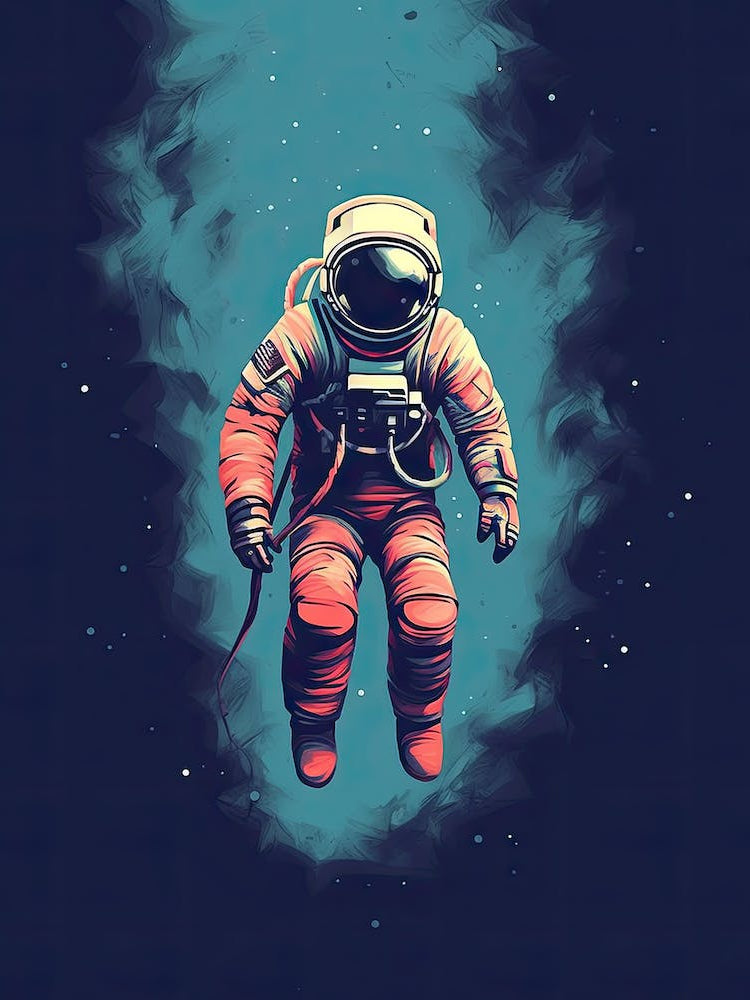 Celestial Drifter: Astronaut in Orbit