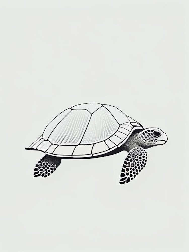 Hatching Sea Turtle, Sea Turtle Retro Minimal 2
