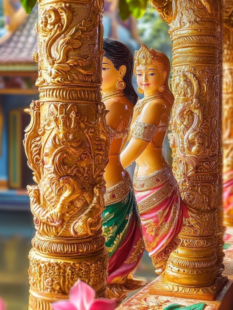 Pattern On Temple Wall