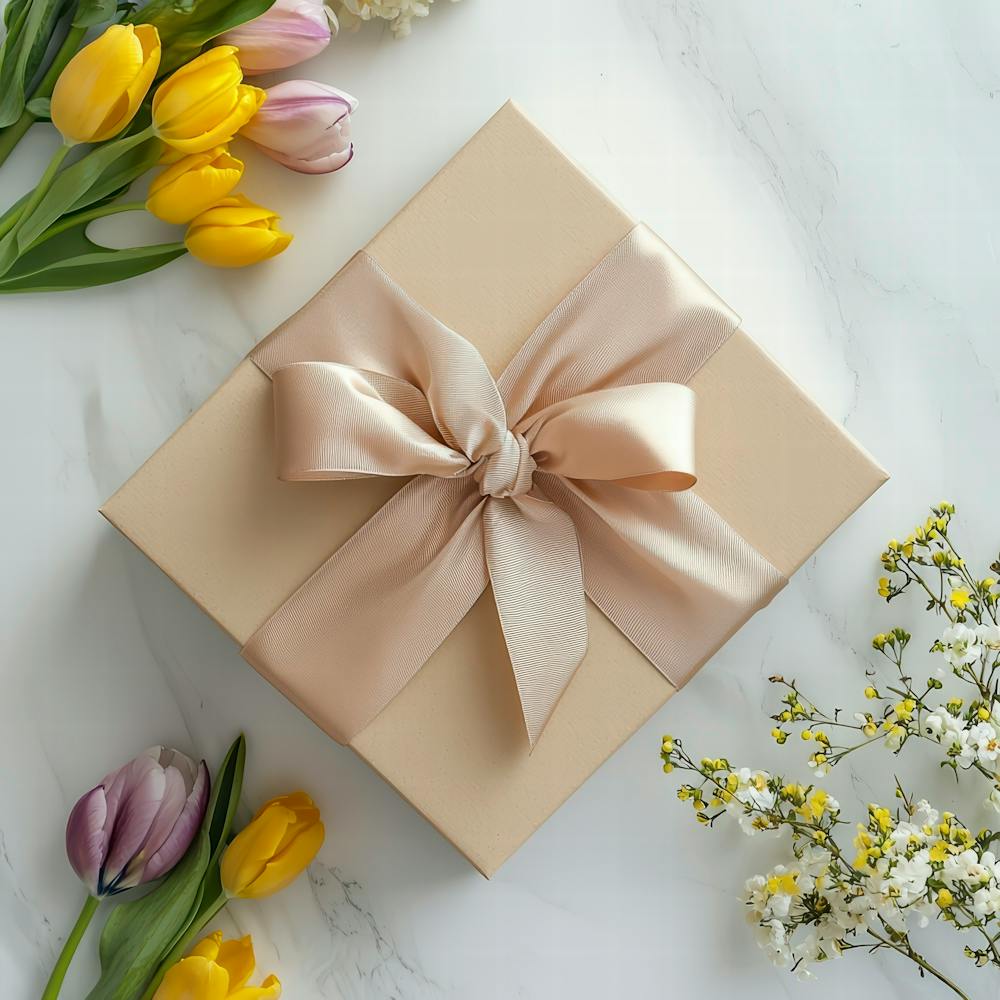 Gift Box With Flowers 3