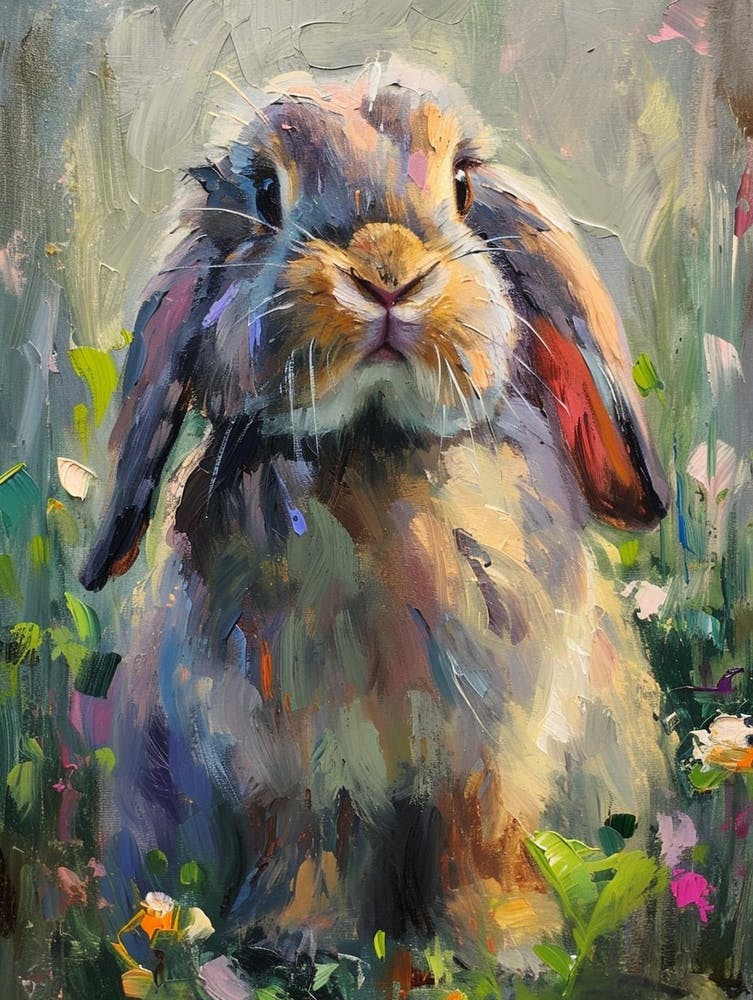 Mini Lop Rabbit Painting 3