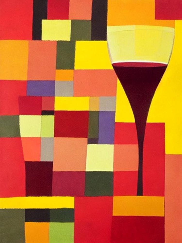 Monastrell Paul Klee Inspired Abstract Cocktail Poster