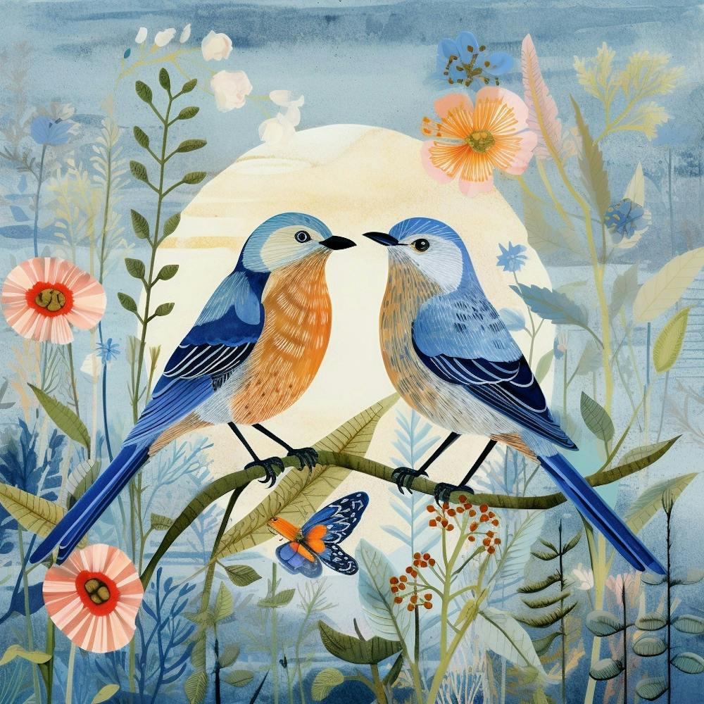 Bird In Nature Bluebird 1