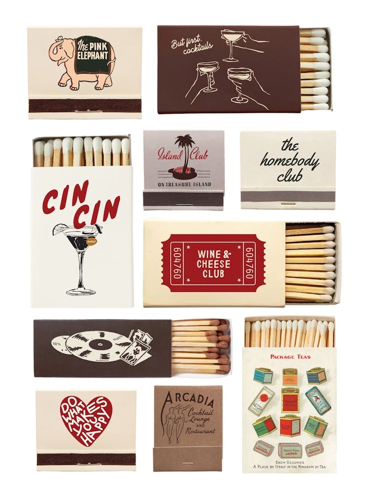 Cocktail Retro Matchbox Poster