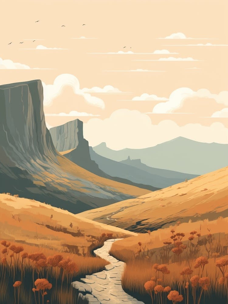 Overland Track Australia 1 Hiking Trail Landscape