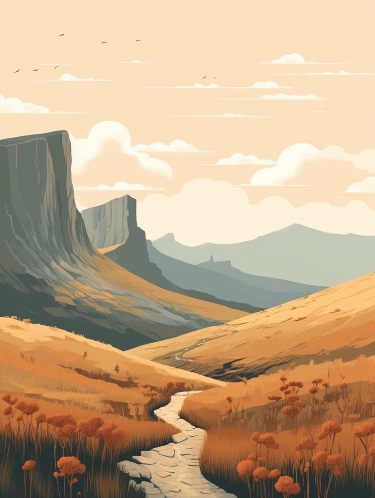 Overland Track Australia 1 Hiking Trail Landscape