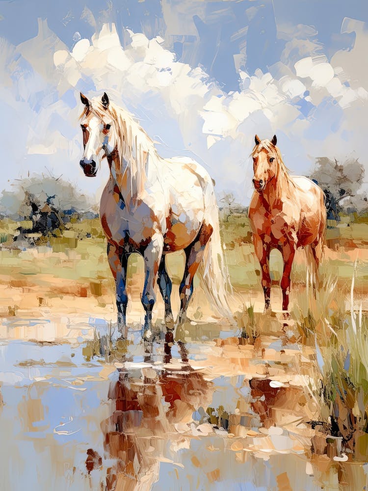 Horses Painting In Outback, Australia 1