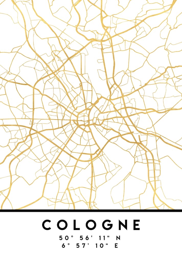 Cologne Germany City Street Map