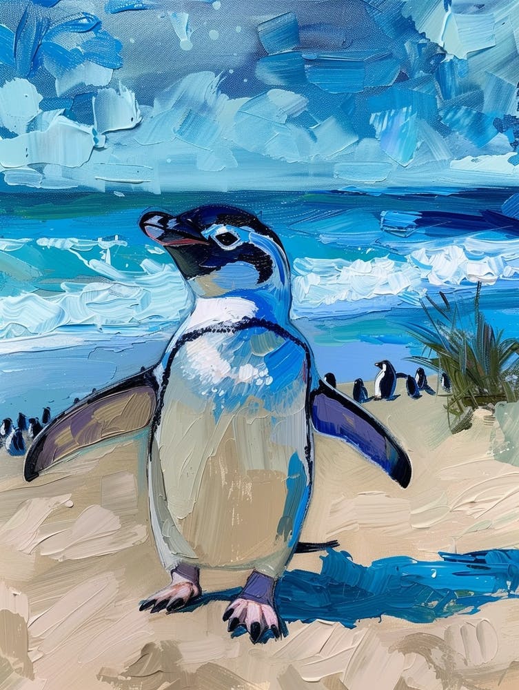 Adlie Penguin Phillip Island The Penguin Parade Oil Painting 1