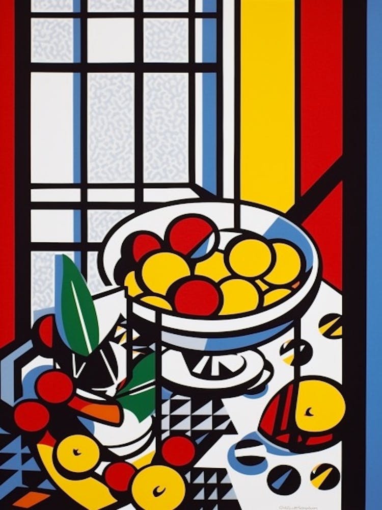 Stock Flower Still Life  3 Pop Art Style