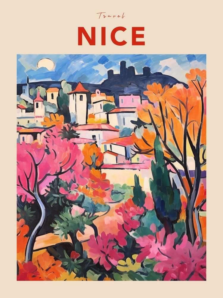 Nice France 6 Fauvist Travel Poster