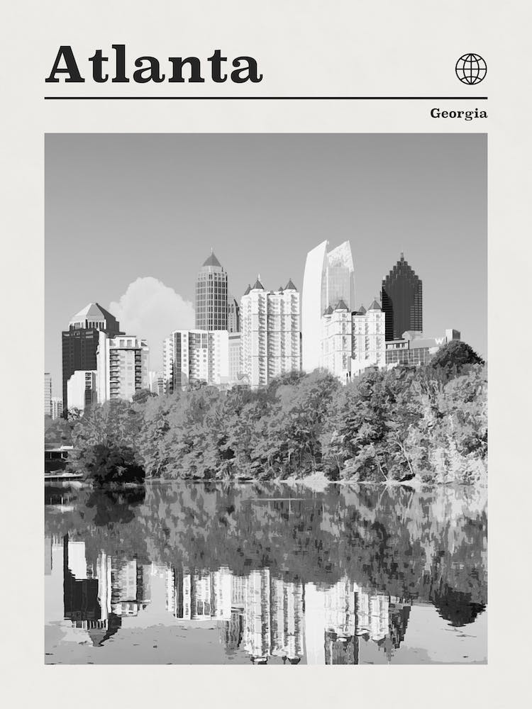 Atlanta Georgia Black And White