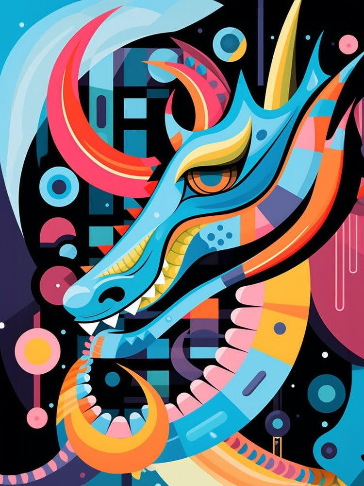 Dragon Abstract Pop Art 4