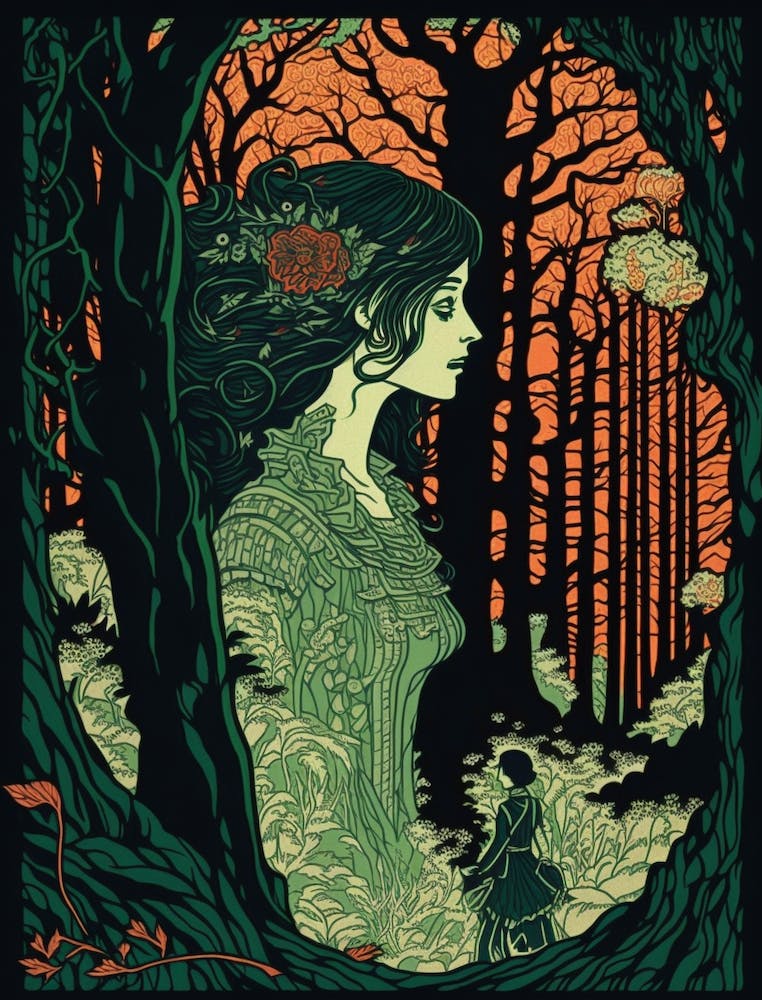 Woman In The Woods 1