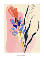 Colourful Flower Illustration Poster Bluebonnet 6