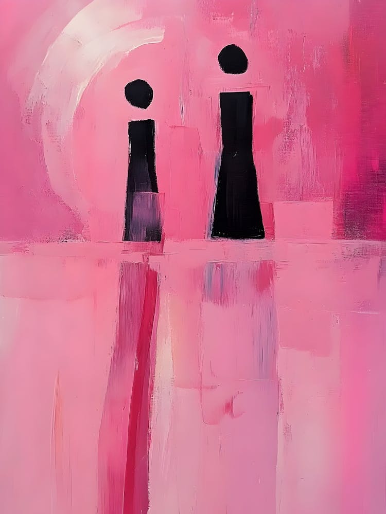 Two Women In Pink