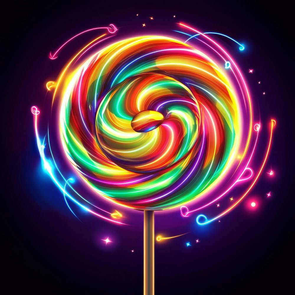 Colorful Lollipop Vector Illustration