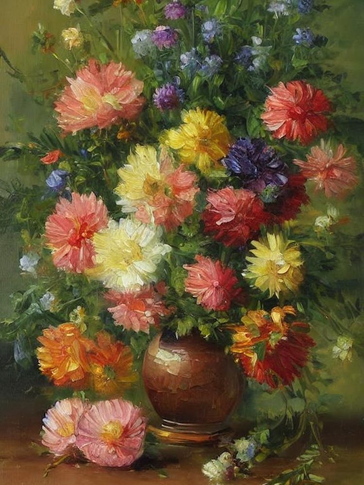 Aster Gemälde 1 Blume