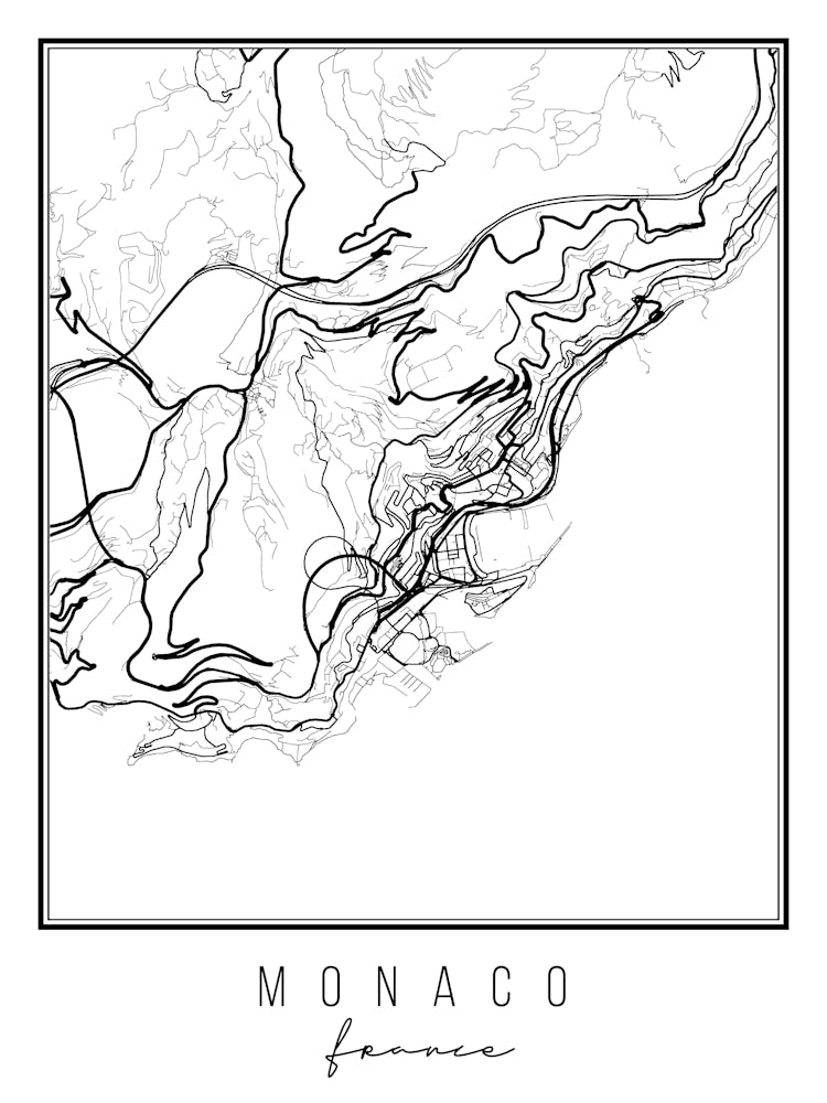 Monaco France Street Map