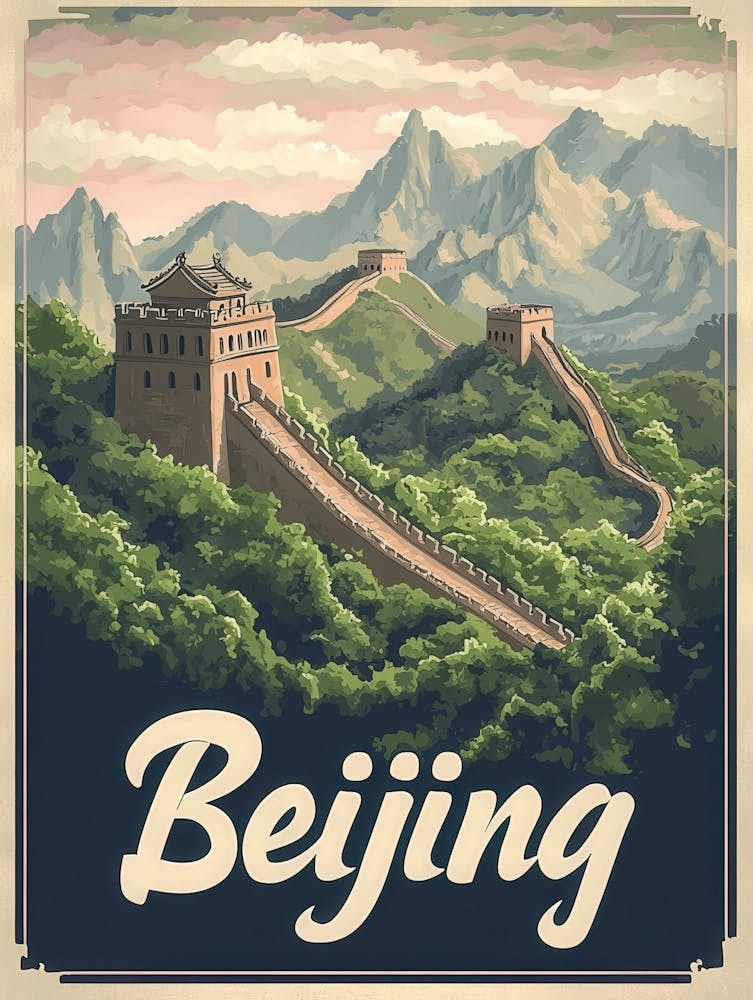 Aihrgdesign A Classic 1960s Travel Poster For Beijing