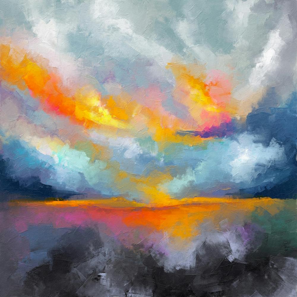 Nature Knife Painting Square