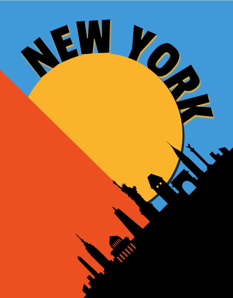 City Lines New York PopArt Abstrait