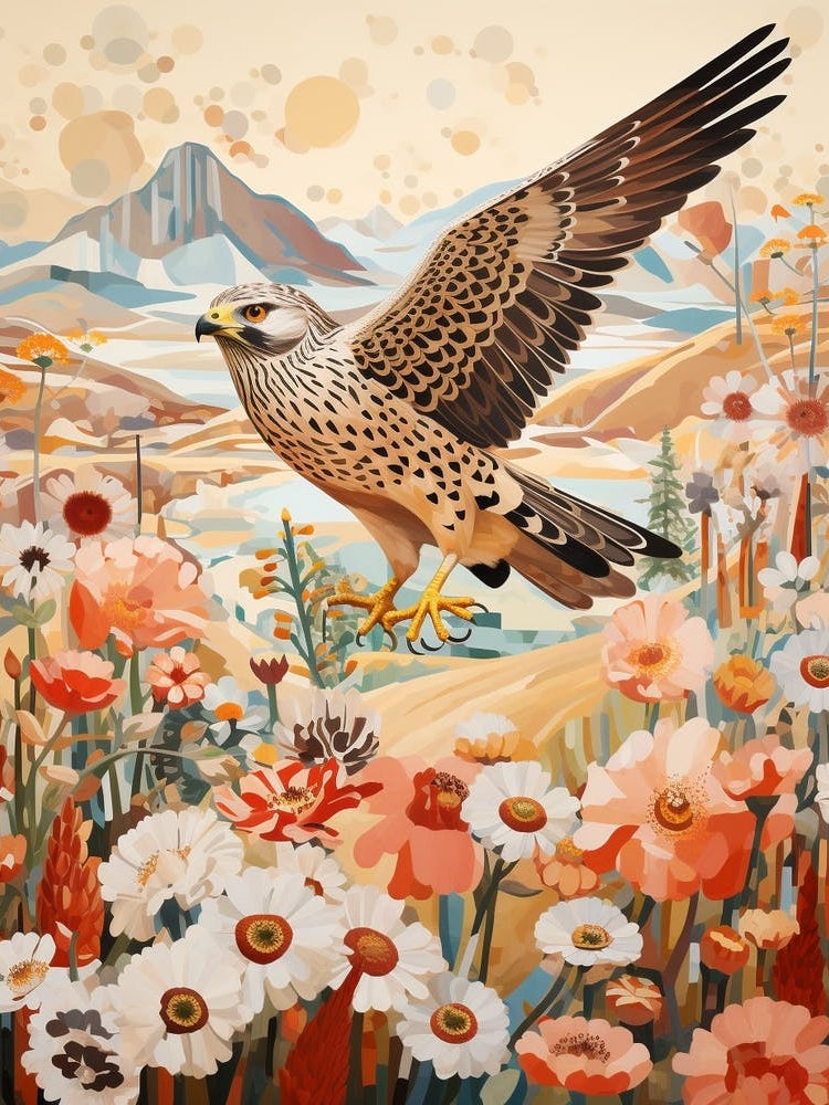 Falcon 6 Detailed Bird Painting