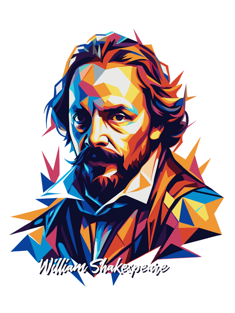 William Shakespeare 01 Portrait WPAP Pop Art