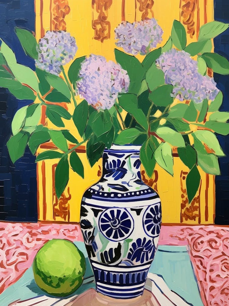 Flowers In A Vase Still Life Painting Lilac 3