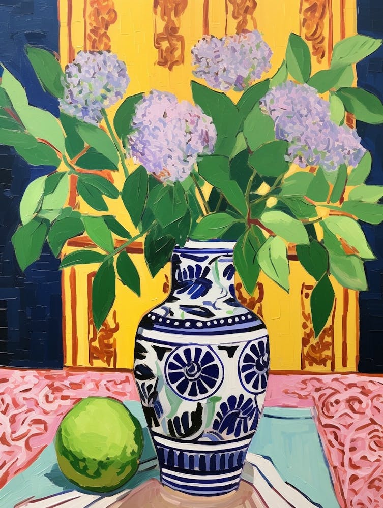 Flowers In A Vase Still Life Painting Lilac 3