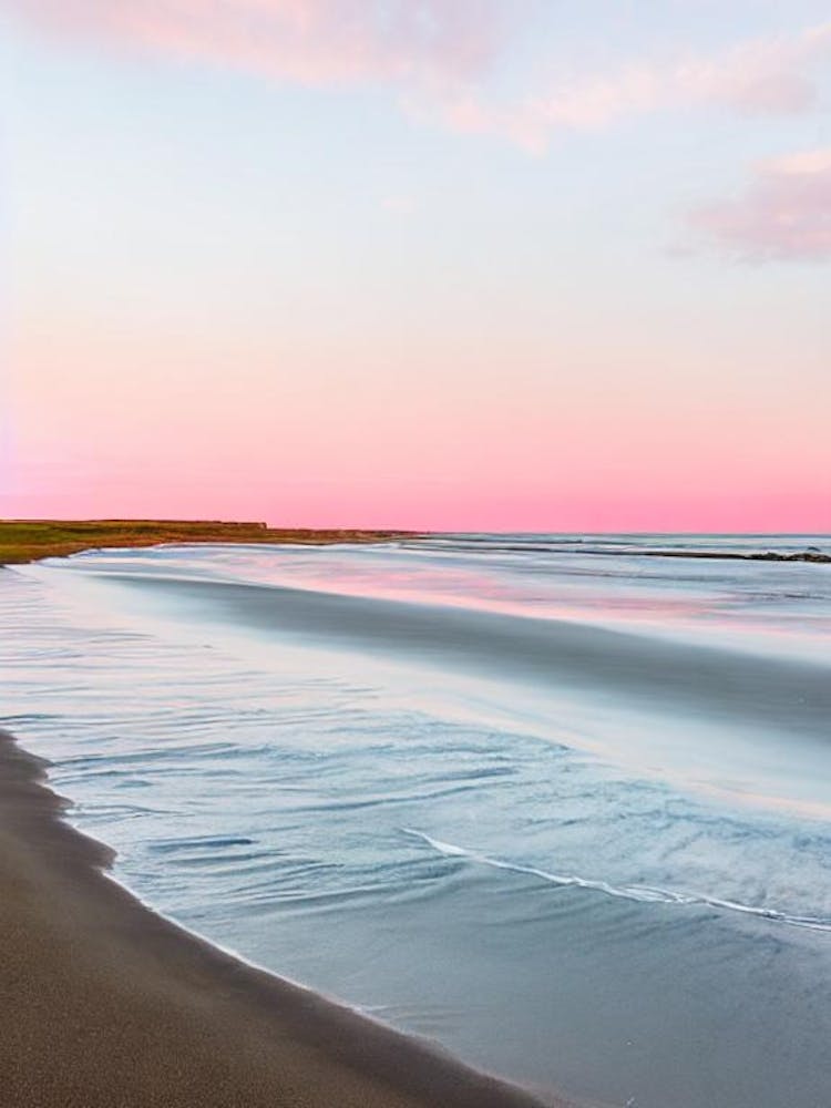 Beadnell Bay Beach, Northumberland Pink Photography 2