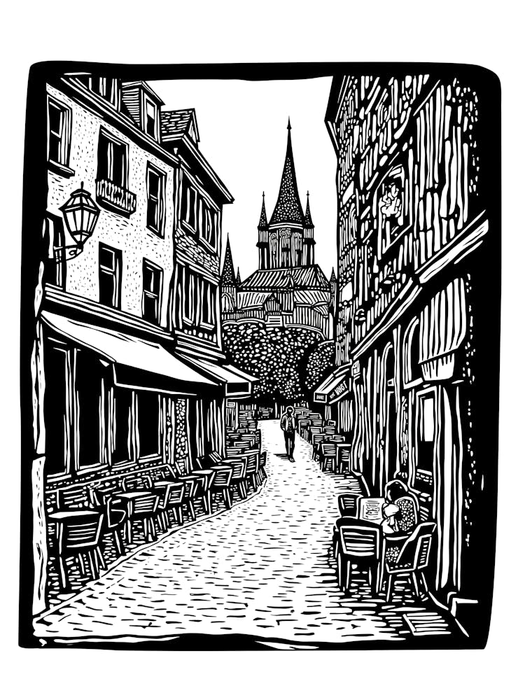 Street Scene In France