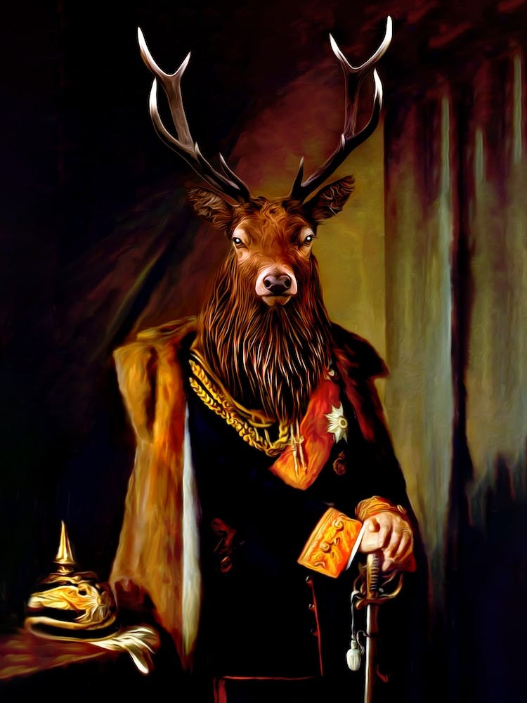 Stag The Royal Hunter Pet Portraits