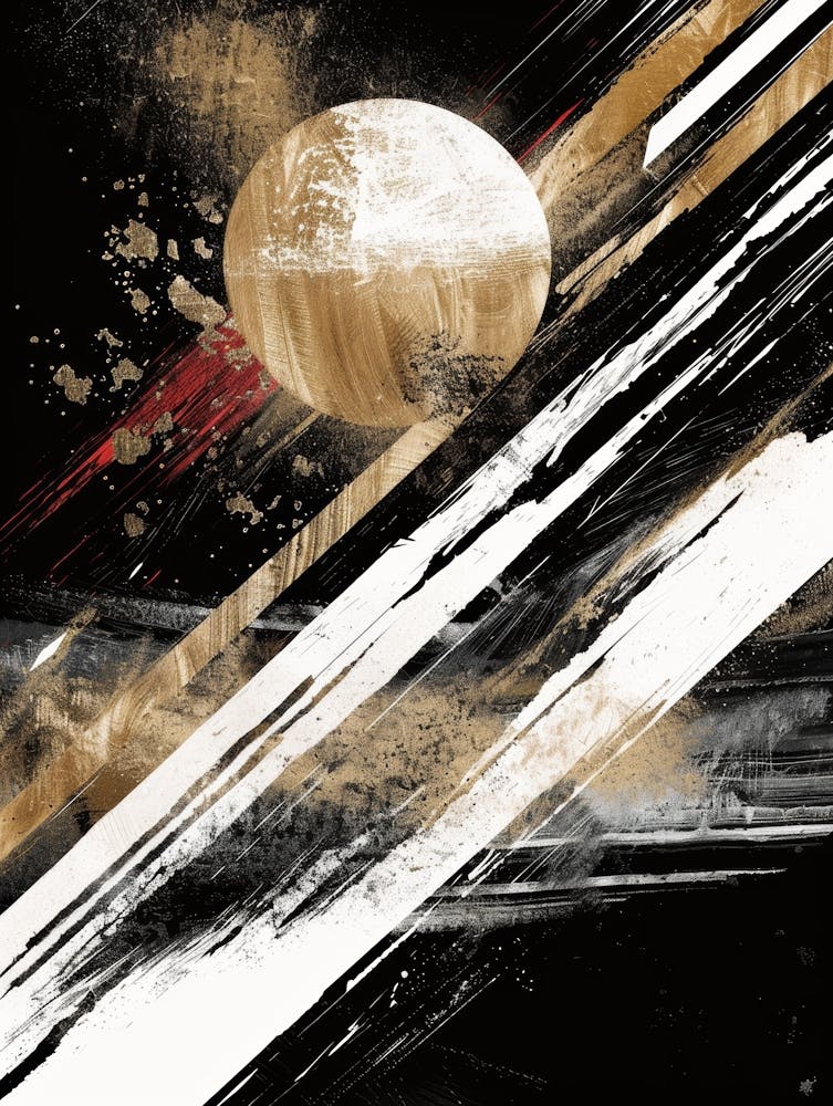 Black And Gold Abstract Painting 15